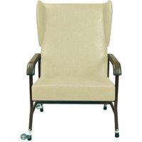 Loops High Back Bariatric Chair - Height Adjusable - Transfer Wheels - Cream Vinyl
