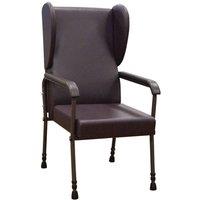 Loops High Back Flat Pack Lounge Chair - Height Adjustable - Easy to Clean - Brown