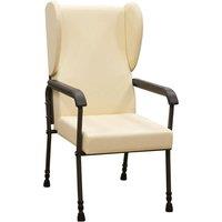 Loops High Back Flat Pack Lounge Chair - Height Adjustable - Easy to Clean - Cream