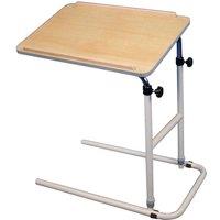 Loops Height Adjustable Overbed Multi Table - 665 x 420mm Surface - Beech Tabletop