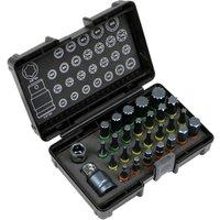 Loops 28 PACK TRX Hex Spline IMPACT Bit Set - 3/8 & 1/2 Square Drive Socket S2 STEEL in Metallics