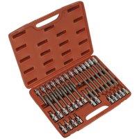 Loops 32pc TRX Star Short & Long Socket Bit Set - 1/2 Square Drive Mechanic Vehicle