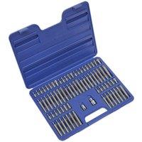 Loops 74pc TRX-Star SECURITY / Hex / Spline / Ribe Socket Bit Set - 3/8 1/2 Sq Drive