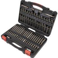 Loops 74pc TRX-Star SECURITY / Hex / Spline / Ribe Socket Bit Set 3/8 & 1/2 Sq Drive