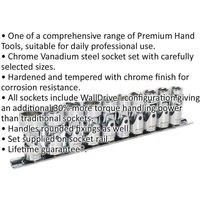 Loops 10 PACK Universal Metric Joint Socket 3/8 Square Drive 6 Point WallDrive Torque