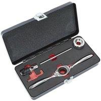 Loops Bi-Directional Ratchet Tap & Die Holder Set - Metric M3 to M12 Threading Wrench