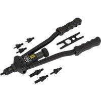 Loops Heavy Duty Long Arm Threaded Nut Riveter - Adjustable Nozzle 410mm Reach Rivet