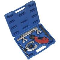 Loops 10 Piece Pipe Flaring & Cutting Kit - Screw-Type Tube Cutter - Copper Brass Pipe