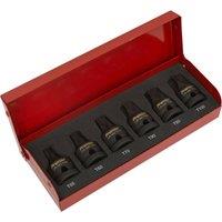 Loops 6 Piece Impact Socket Bit Set - 1/2 Square Drive - TRX-Star - Chromoly Steel in Metallics