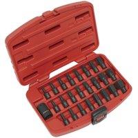 Loops 25 Piece Impact Socket Bit Set - 1/2 Square Drive - TRX-Star / Hex / Spline Bit