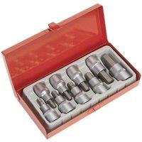 Loops 9 PACK Ball-End Hex Socket Bit Set - 1/2 Square Drive - 5mm to 17mm Long Allen