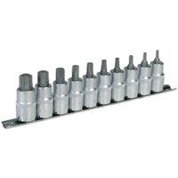 Loops 10 PACK TRX Star Socket Bit Set - 1/2 Square Drive - T20 to T70 TORX Knurled