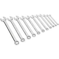 Loops 11pc Combination Hand Spanner Set - 1/4 to 7/8 Imperial 12 Point Socket Wrench