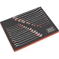 Loops 23pc Slim Handled Combination Spanner Set 12 Point Metric & Imperial Head Wrench