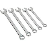 Loops 5pc LARGE Combination Spanner Set - 22mm to 32mm - 12 Point Ring & Open Wrench