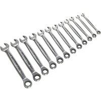Loops 12pc PREMIUM Combination Ratchet Spanner Set - 12 Pt Metric Socket - Hardened