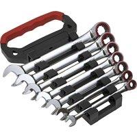 Loops 7pc PREMIUM Combination Ratchet Spanner Set - 12 Point Metric Socket Hardened
