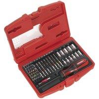 Loops 51 PACK Fine Tooth Ratchet Screwdriver Socket & Bit Set - Chromoly Steel in Metallics