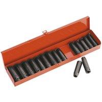 Loops 16 Piece PREMIUM Impact Socket Set - 1/2 Sq Drive - Deep Sockets - High Torque