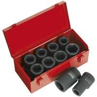 Loops 10 Piece PREMIUM Impact Socket Set - 1 Sq Drive - Deep Sockets - High Torque