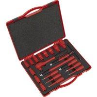 Loops 20pc VDE Insulated Socket & Ratchet Handle Set -1/2 Square Drive 6 Point Metric