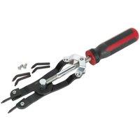 Loops Heavy Duty Internal External Circlip Pliers - Interchangeable Tips Screw Action