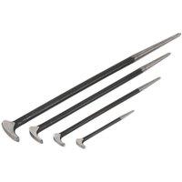 Loops 4 Piece Heel Bar Set - 150mm 300mm 410mm & 510mm Steel Shafts - Drop Forged in Metallics