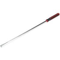 Loops 900mm Heavy Duty Straight Pry Bar with Hammer Cap - Chromoly Steel Shaft in Metallics