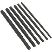 Loops 6 Piece Heavy Duty Parallel Pin Punch Set - Hardened & Tempered - 350mm - Metric