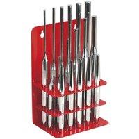 Loops 16 Piece PREMIUM Steel Punch Set - Hardened & Tempered - Polished Chrome in Metallics