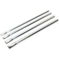 Loops 4 Piece 350mm Extra-Long Chisel Set - Hardened & Tempered - Chromoly Steel in Metallics