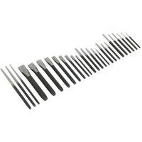 Loops 26 Piece Steel Punch & Chisel Set - Hardened & Tempered - Corrosion Resistant in Metallics