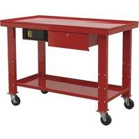 Loops Mobile Engine Repair Workbench - Fluid Drainage System - Lockable Drawer
