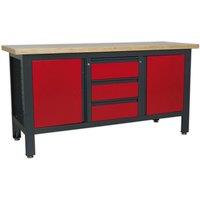 Loops Fully Lockable Workstation- 3 Draw & 2 Cupboard - 40mm MDF Top Surface