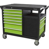 Loops Heavy Duty 10 Drawer Mobile Workstation Trolley - 2 x Open Shelves - 5 Castors