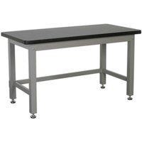 Loops Steel Industrial Workbench - 1500mm x 750mm Laminate Worktop - Adjustable Feet in Metallics