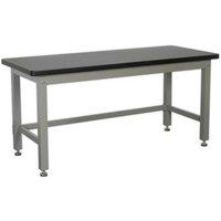 Loops Steel Industrial Workbench - 1800mm x 750mm Laminate Worktop - Adjustable Feet in Metallics