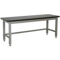 Loops Steel Industrial Workbench - 2100mm x 750mm Laminate Worktop - Adjustable Feet in Metallics