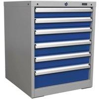 Loops 6 Drawer Industrial Cabinet - Heavy Duty Drawer Slides - High Quality Lock