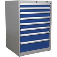 Loops 8 Drawer Industrial Cabinet - 725 x 655 x 1000mm - Heavy Duty Drawer Slides