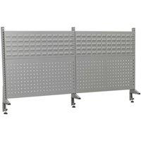 Loops 1735mm Back Panel Assembly - Suitable for ys02560 Steel Industrial Workbench in Metallics