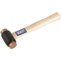 Loops 1.75lb Copper Faced Hammer - Hickory Wooden Shaft - Extra Heavy Construction