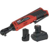 Loops 12V 3/8 Sq Drive Ratchet Wrench Kit - Variable Speed Control - Two Batteries