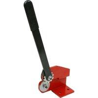 Loops Manual Hand Sheet Metal Disc Cutter Bench Mounted -16 Gauge Steel- Ratchet Lever in Metallics