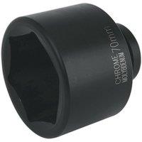 Loops 70mm Forged Impact Socket - 1 Inch Sq Drive - Chromoly Impact Wrench Socket
