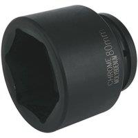 Loops 80mm Forged Impact Socket - 1 Inch Sq Drive - Chromoly Impact Wrench Socket
