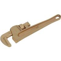 Loops 250mm Non-Sparking Adjustable Pipe Wrench - 45mm Jaw Capacity - Beryllium Copper