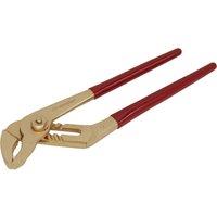 Loops 250mm Non-Sparking Water Pump Pliers - Groove Joint Adjustable Head - Die Forged