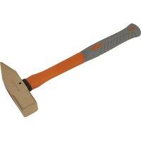 Loops 2.2lb Cross Pein Engineers Hammer - Non-Sparking - Fibre Glass Shaft - BS 876 in Clear