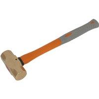 Loops 3lb Sledge Hammer - Non-Sparking - Fibre Glass Shaft - Shock Absorbing Grip in Clear